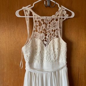 Cream floor length dress